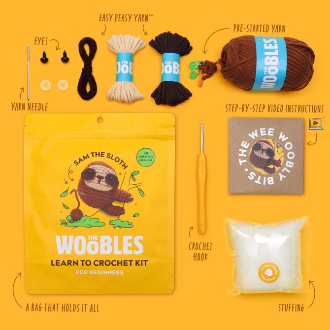 Sam the Sloth Crochet Kit - Image 3