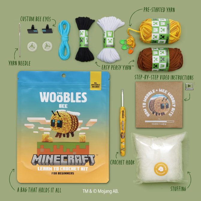 Minecraft Bee Crochet Kit - Image 3
