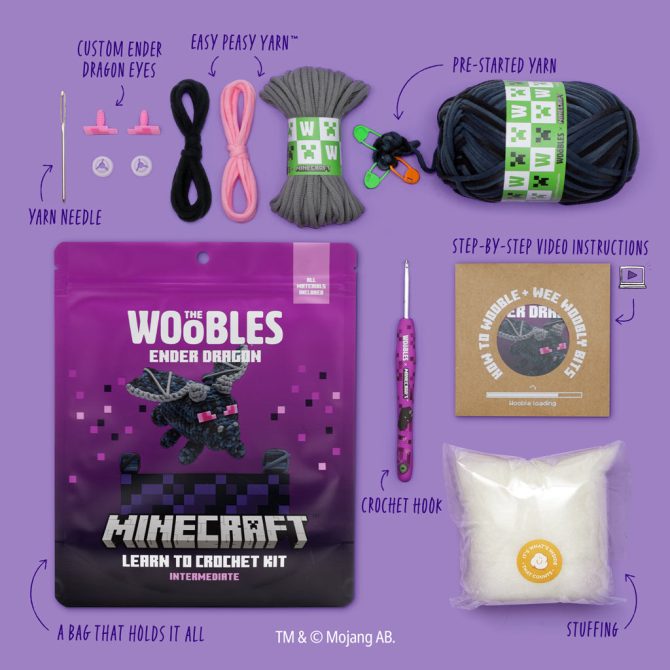 Minecraft Ender Dragon Crochet Kit - Image 3